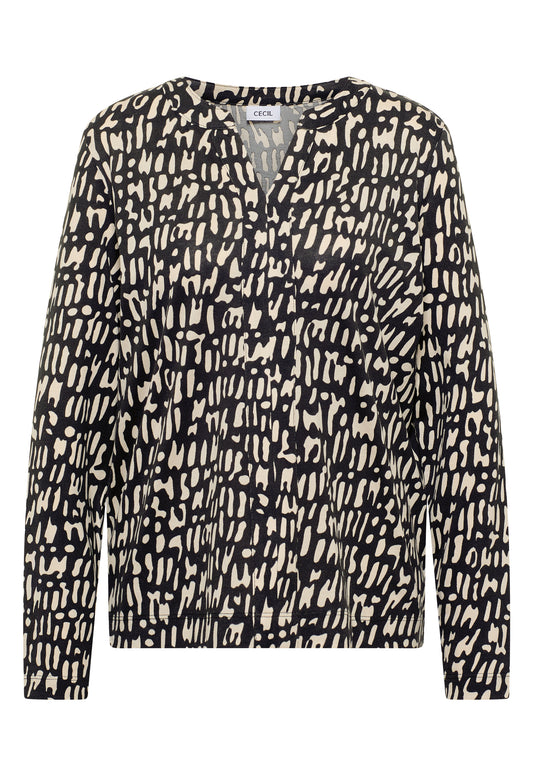 Print-Shirt im Tunika-Look