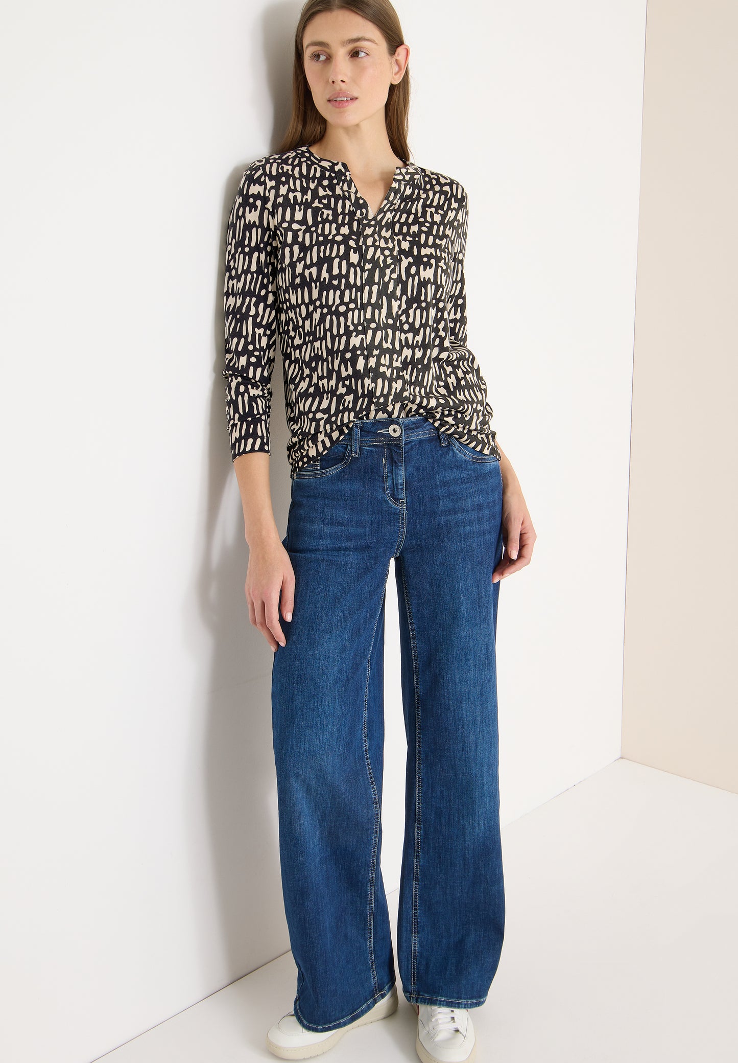 Print-Shirt im Tunika-Look