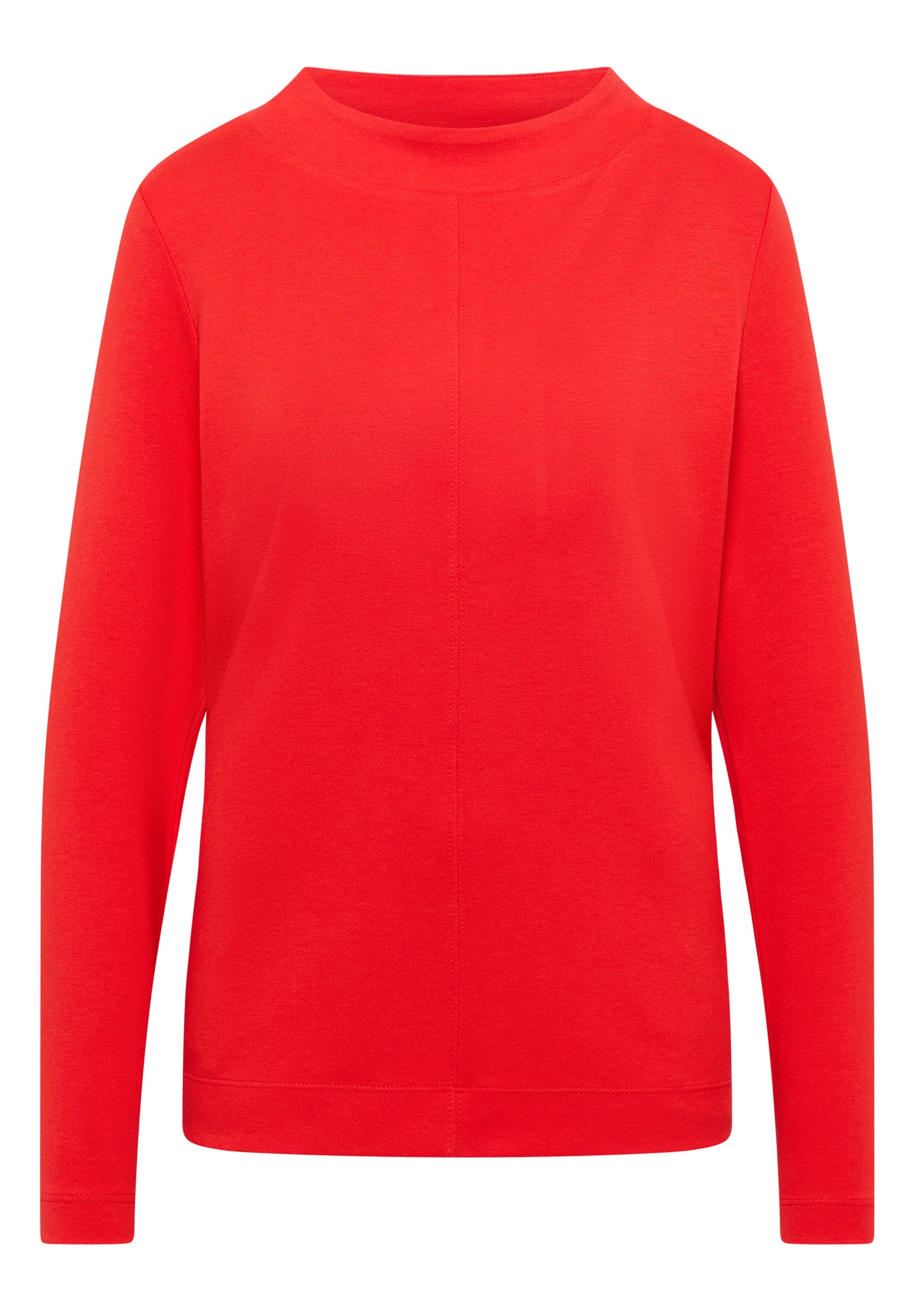 Funnelneck Shirt in Unifarbe