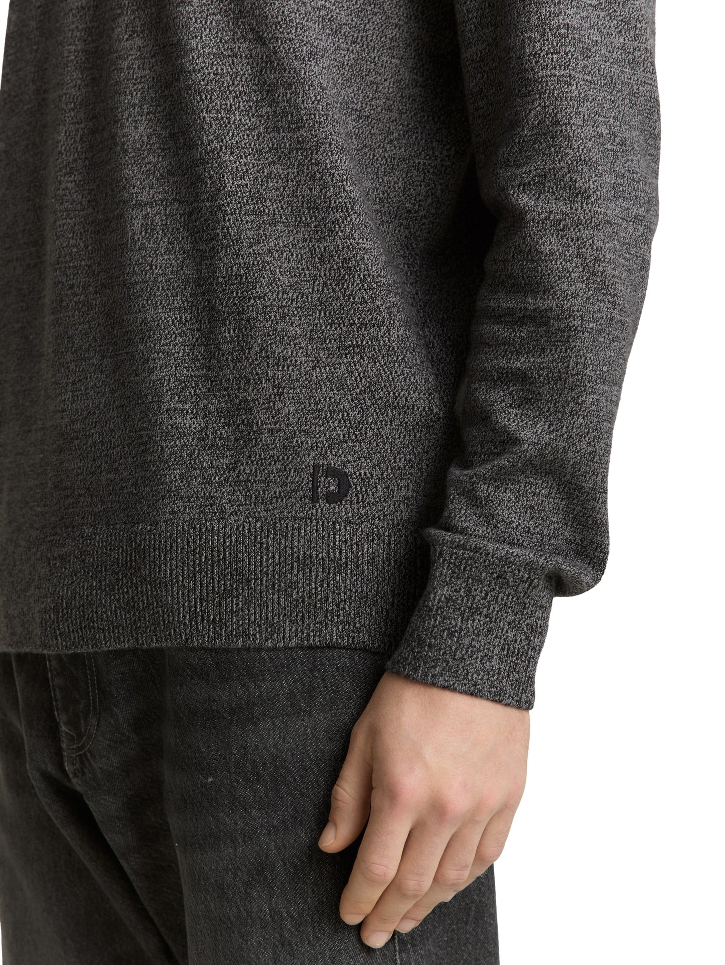 Basic Strickpullover aus Baumwolle