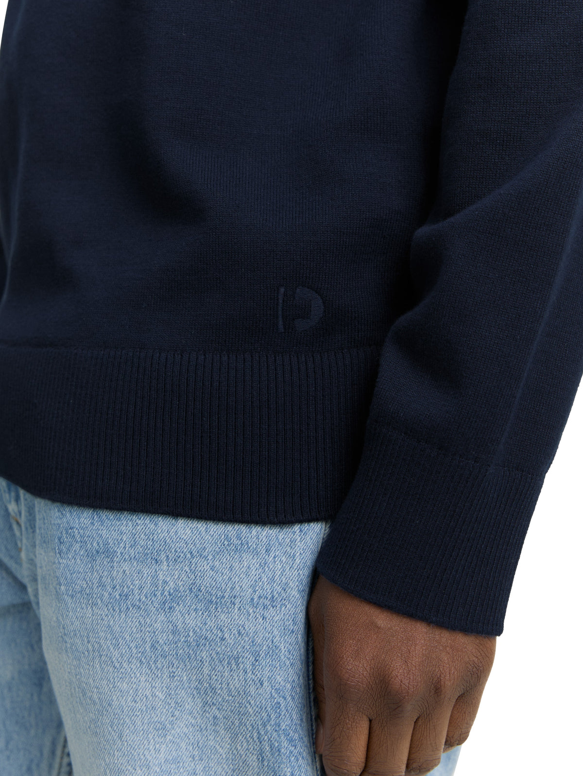Basic Strickpullover aus Baumwolle