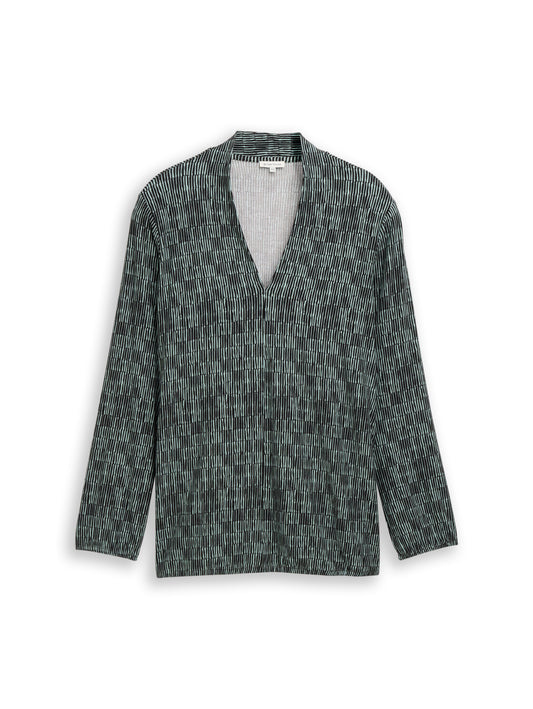 Plus Size - Langarmshirt mit Allover-Print