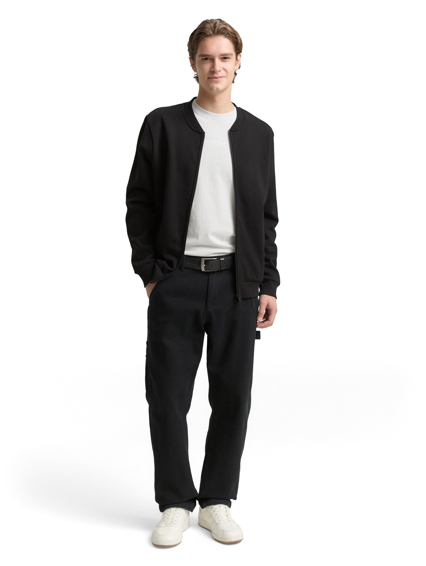 Sweatjacke mit Bomberkragen