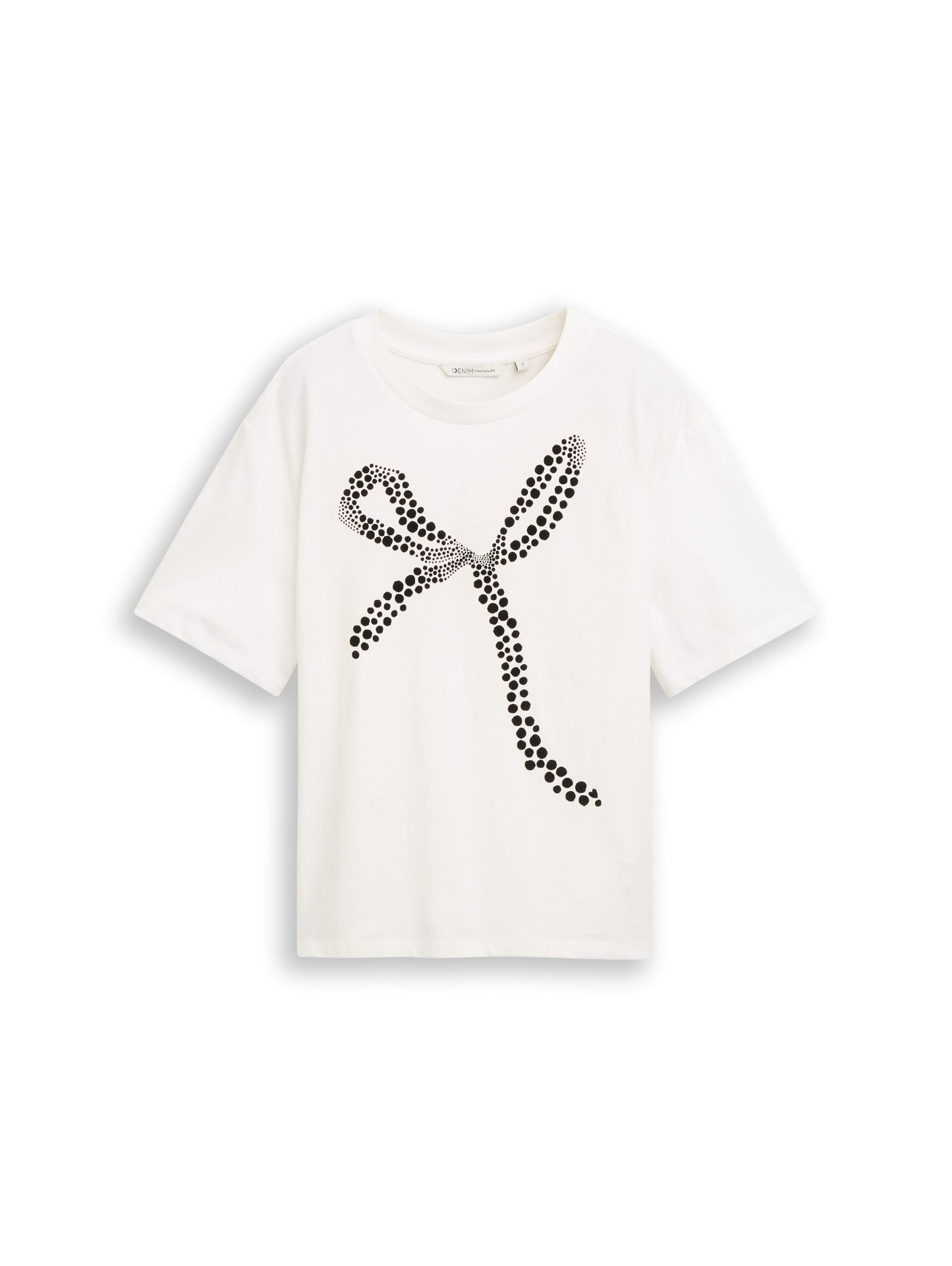 Boxy Fit T-Shirt mit Schleifen-Print