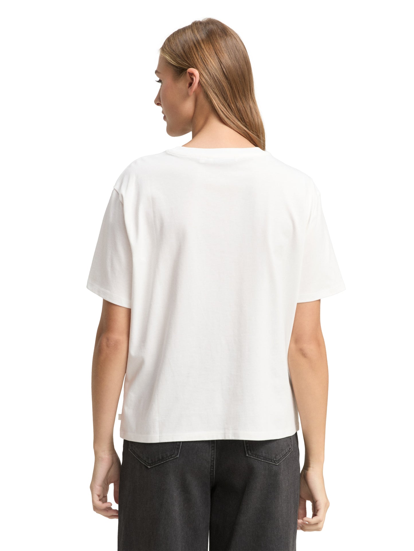 Boxy Fit T-Shirt mit Schleifen-Print