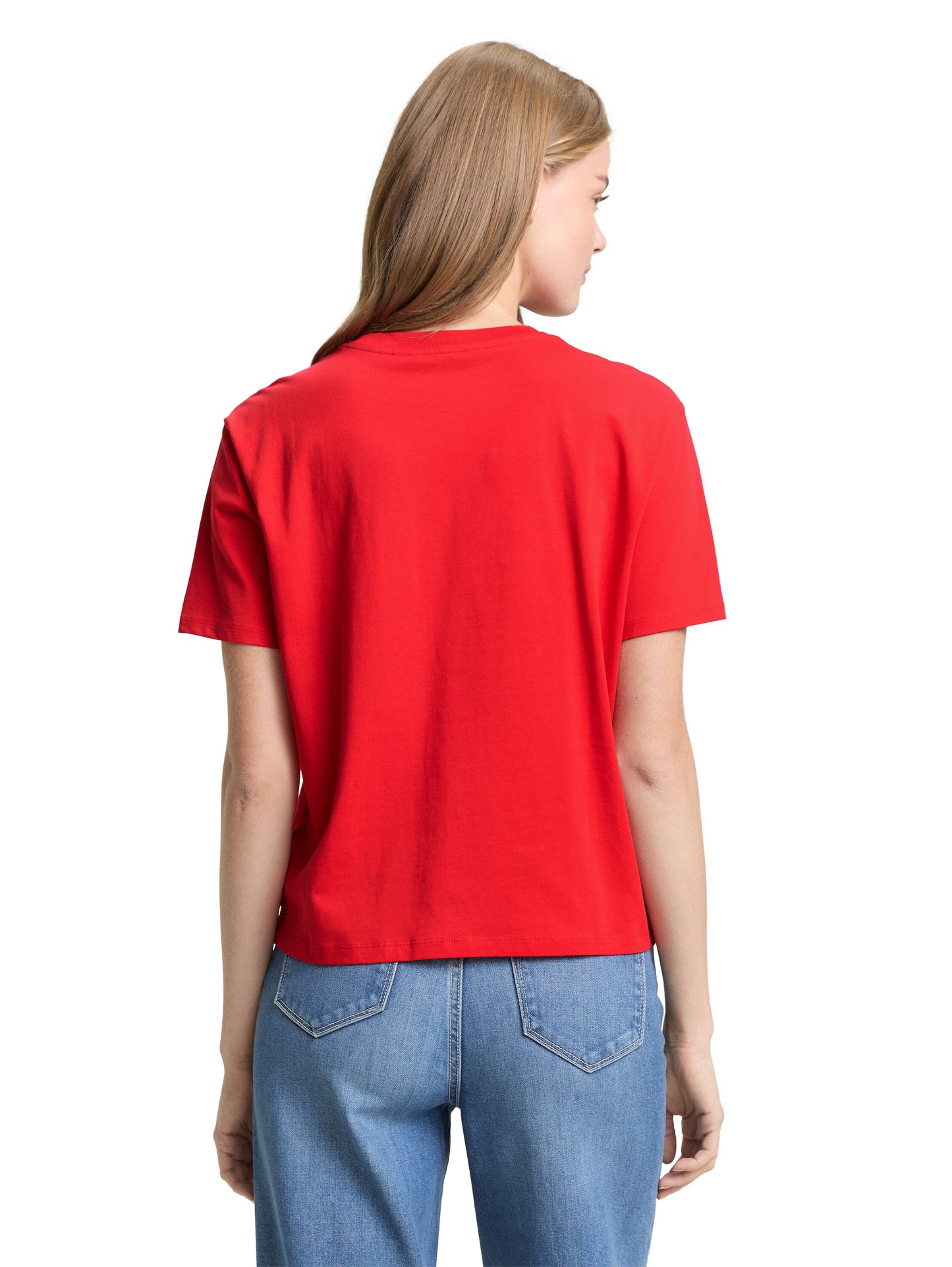 Boxy Fit T-Shirt mit Schleifen-Print