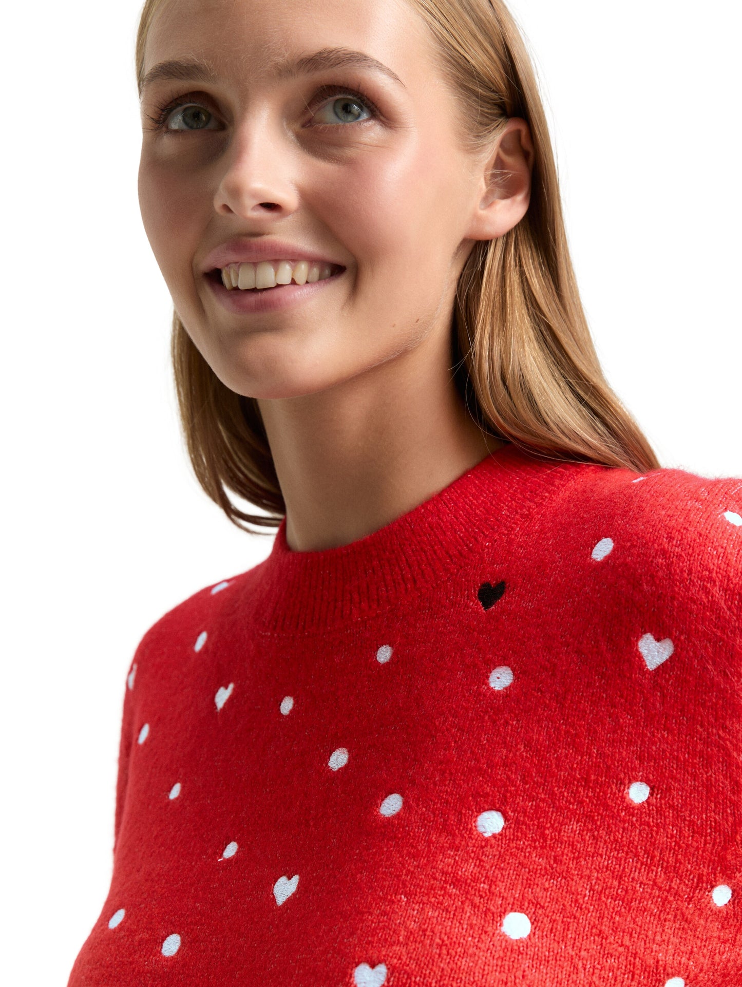 Relaxed Fit Strickpullover mit Stickereien