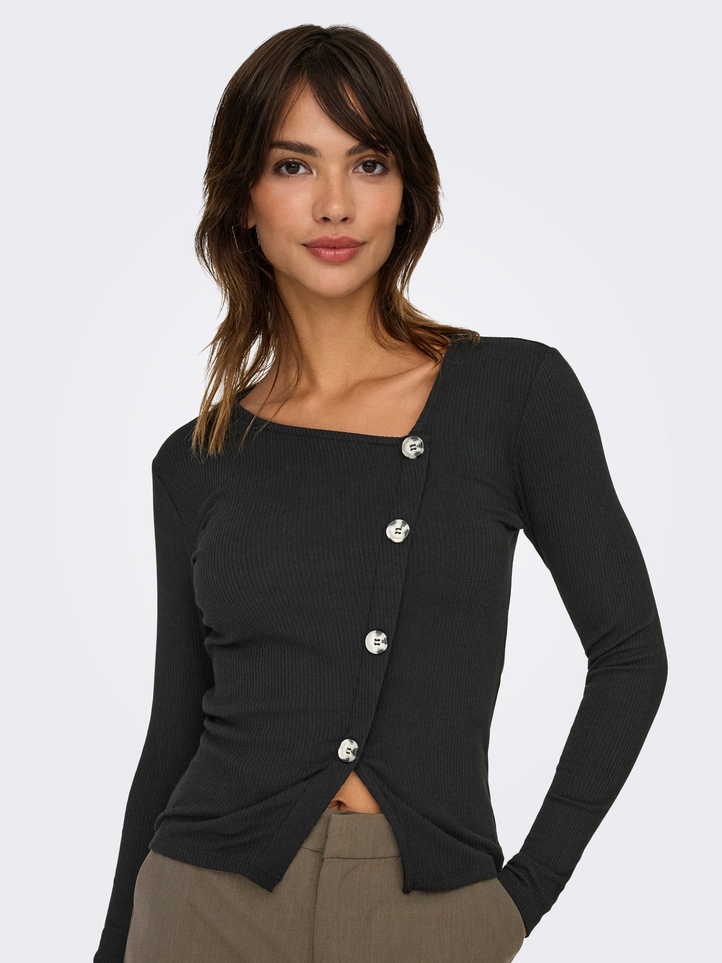 JDYFREYA L/S BUTTON TOP JRS NOOS