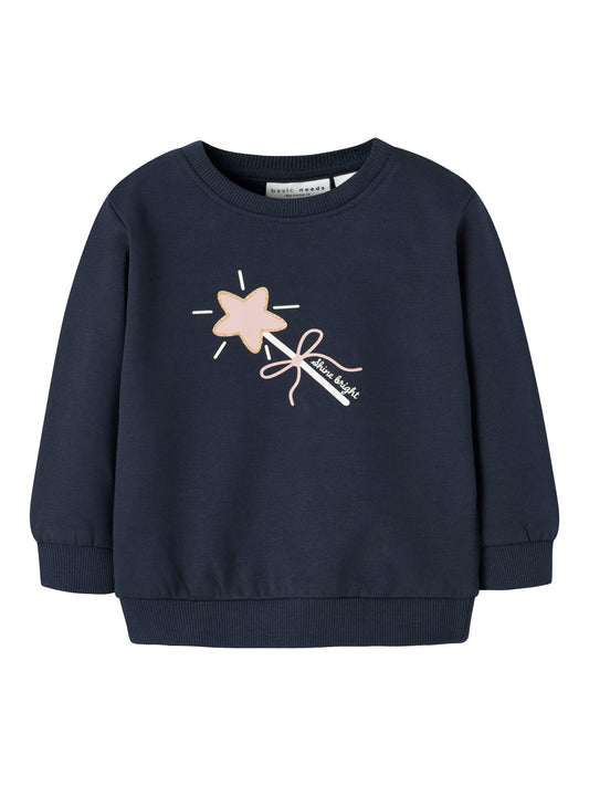 NBFVRILLIE LS SWEAT BOX BRU