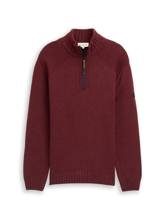 Troyer Strickpullover mit Ripp-Details