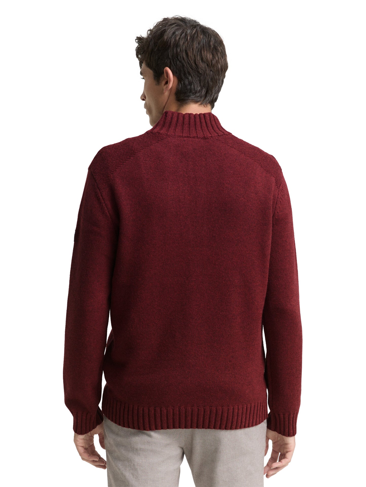 Troyer Strickpullover mit Ripp-Details