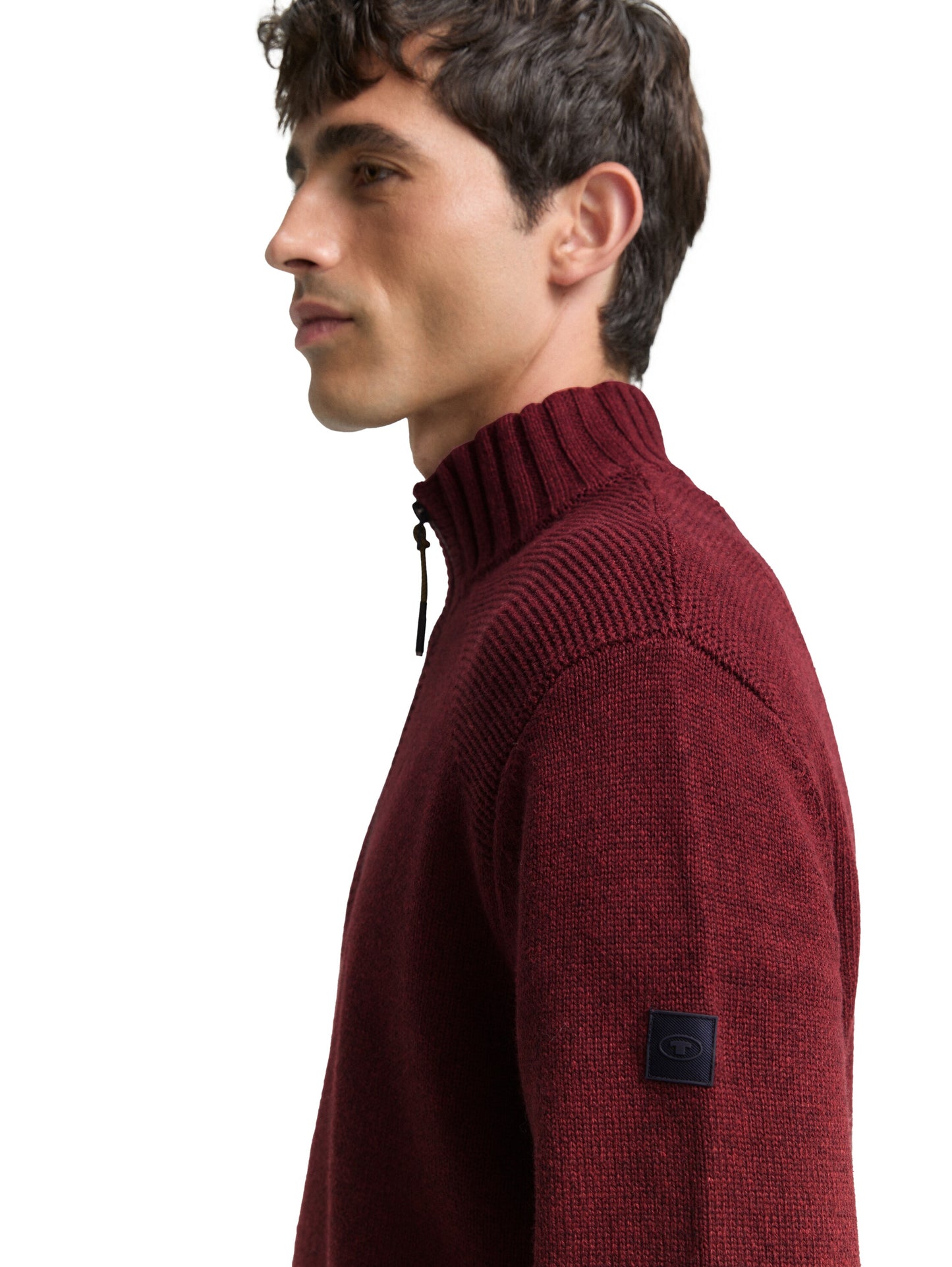 Troyer Strickpullover mit Ripp-Details