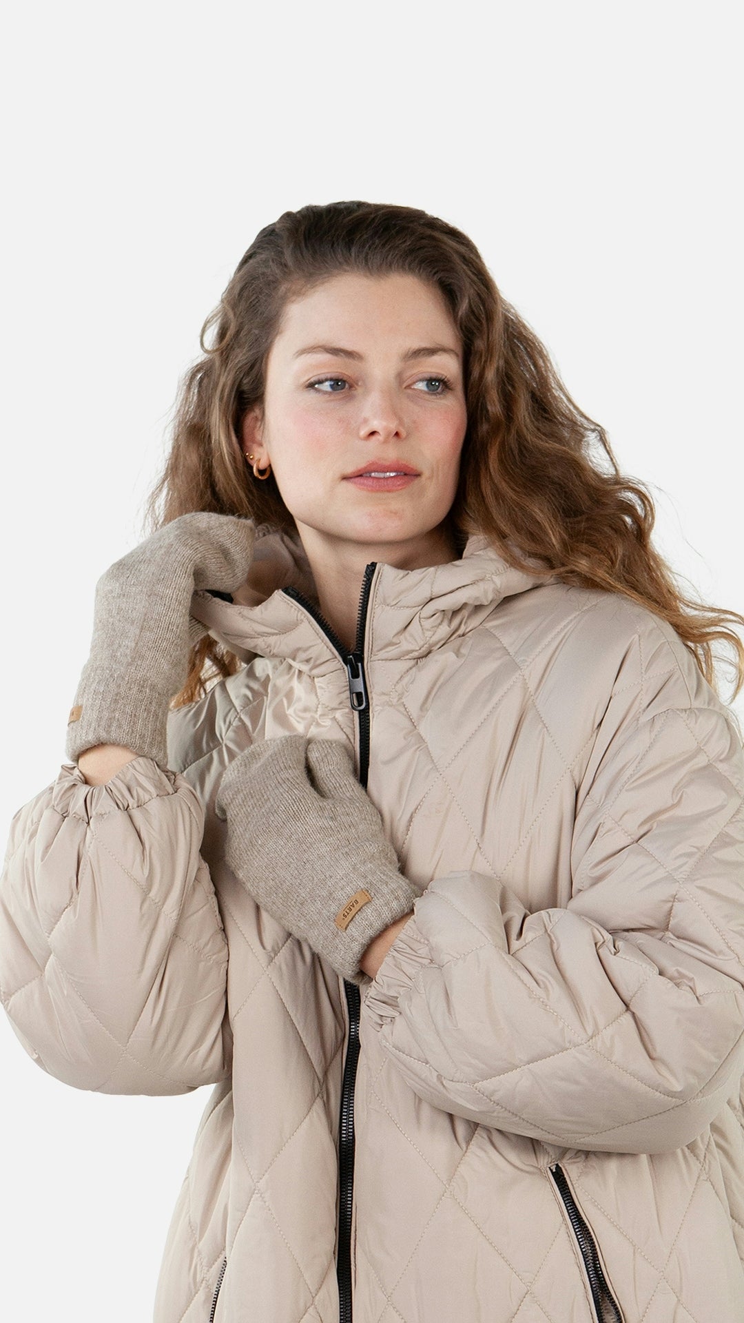 Witzia Mitts, light brown