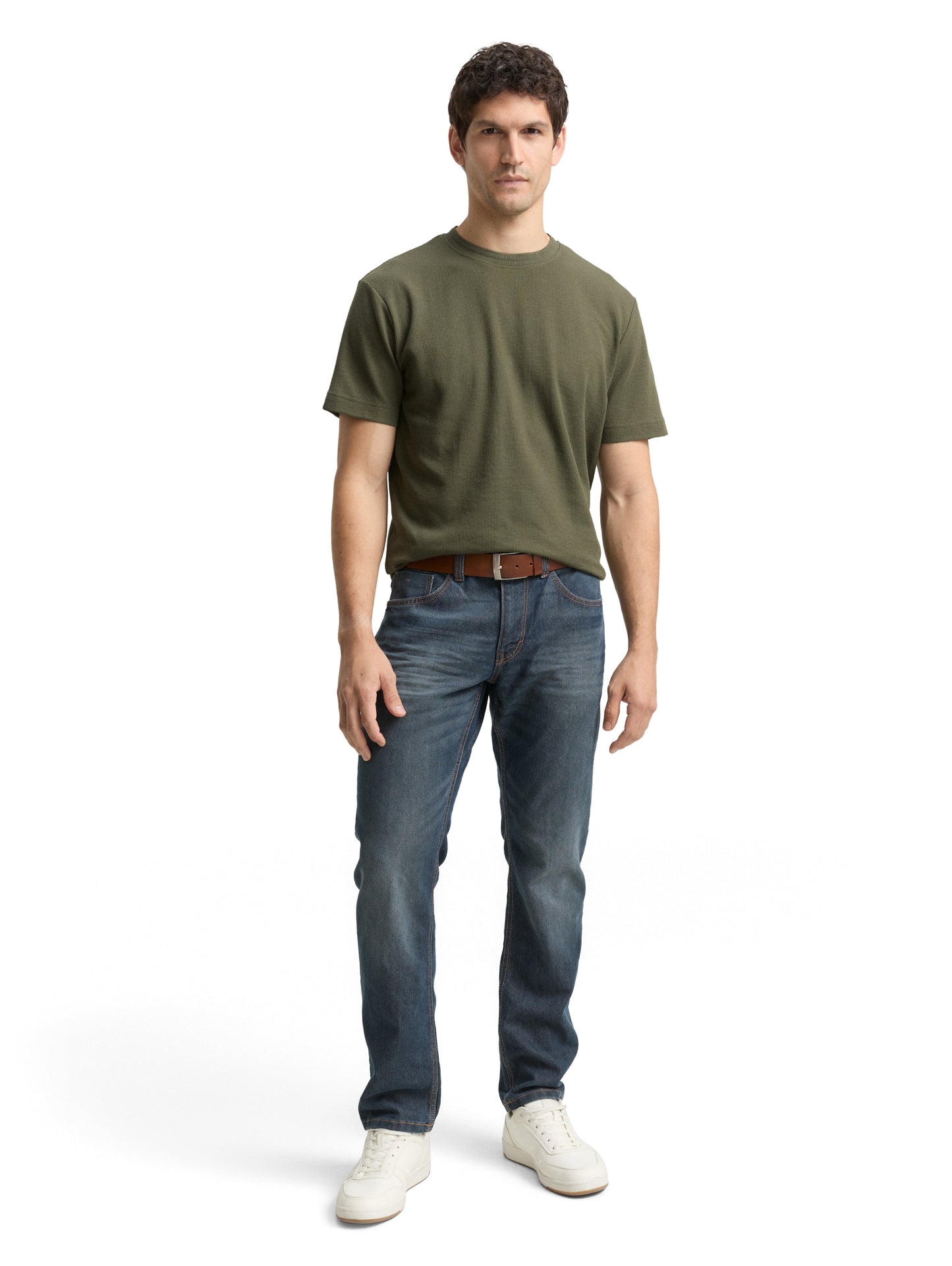 T-Shirt mit Waffelstruktur