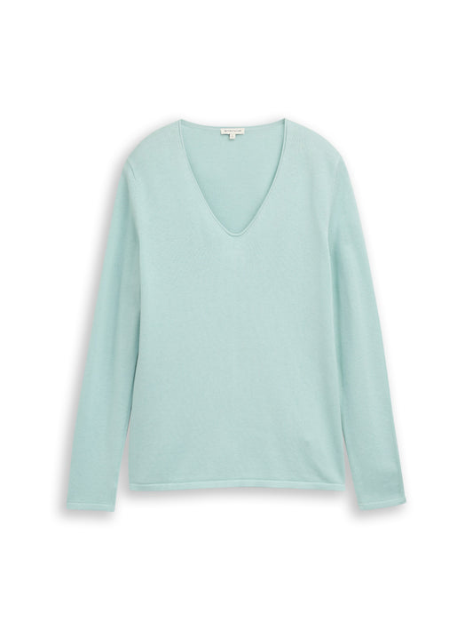 Strickpullover mit V-Ausschnitt