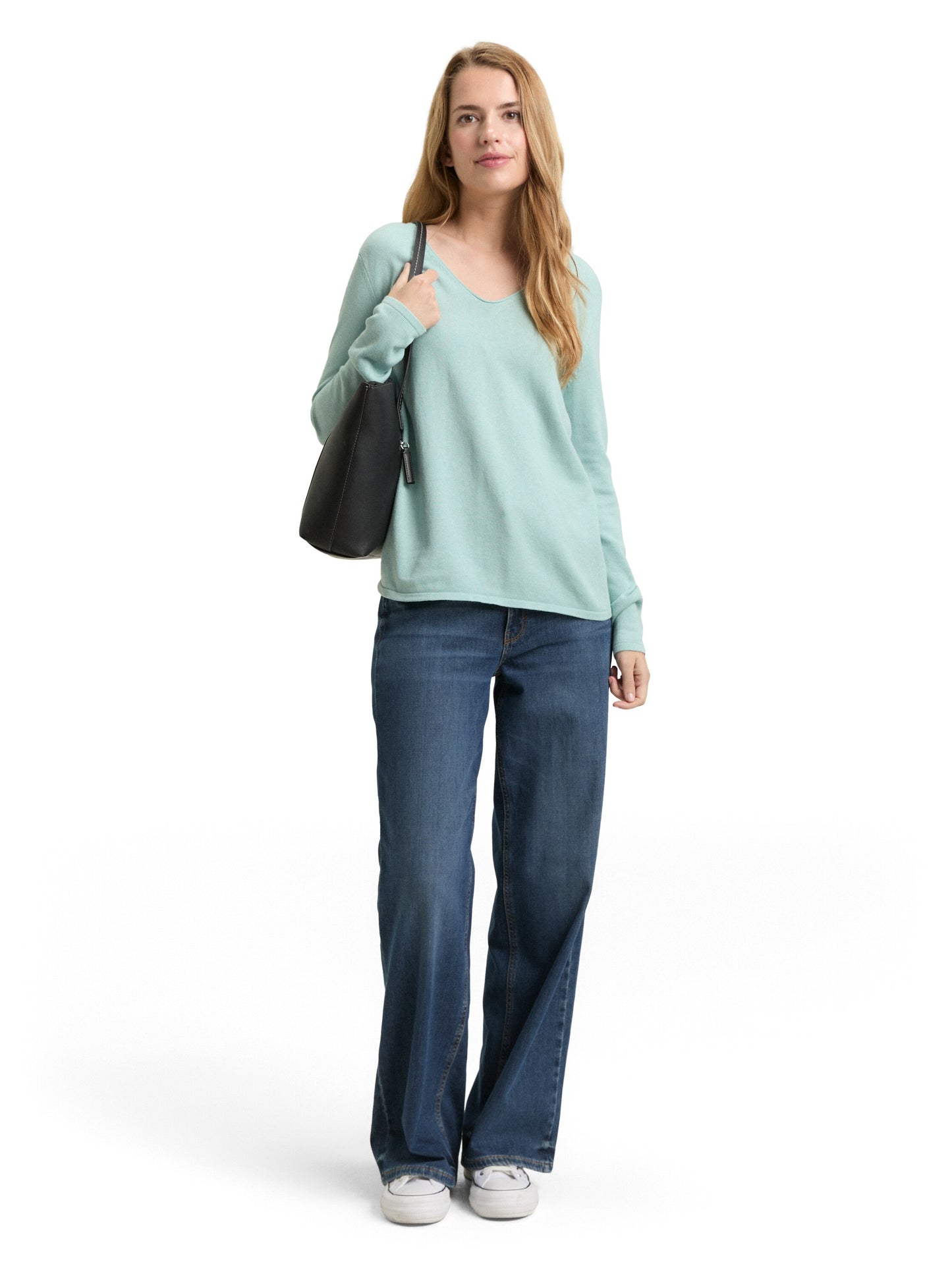 Strickpullover mit V-Ausschnitt