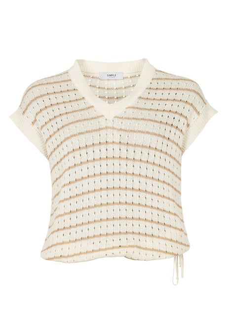 Simple T-Shirt 1/2 F83314 Egret/Sand