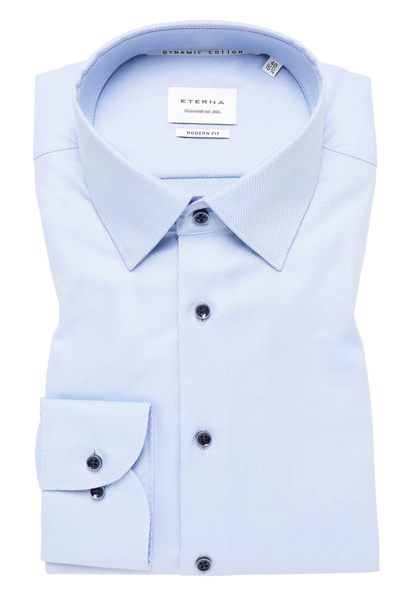 Dynamic Cotton Dobbydesign Langarm