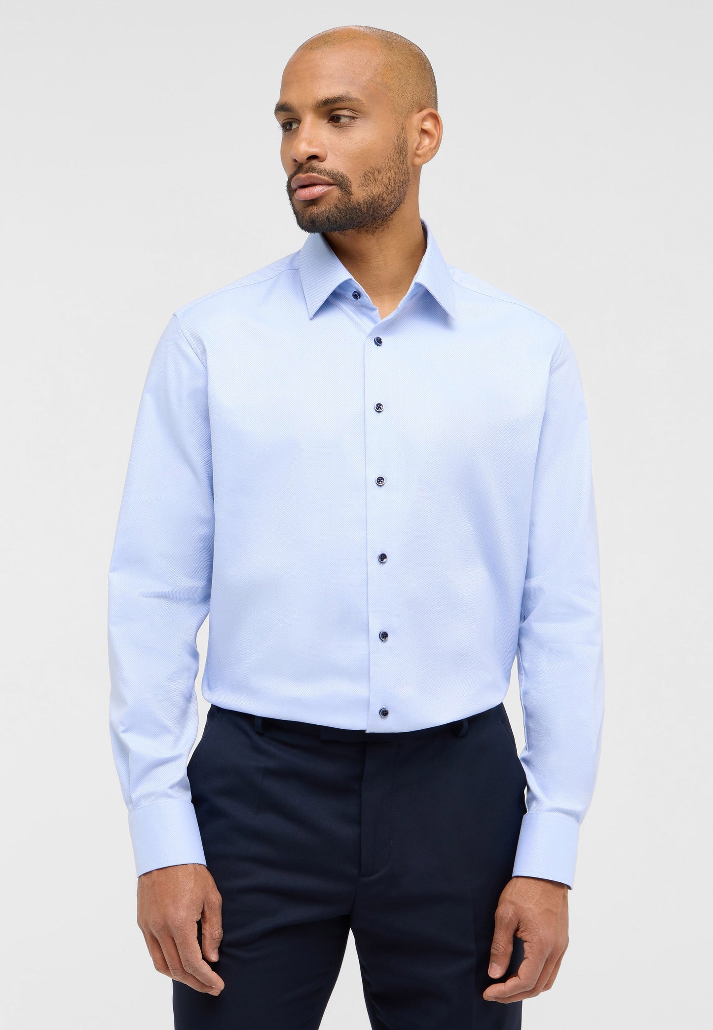 Dynamic Cotton Dobbydesign Langarm