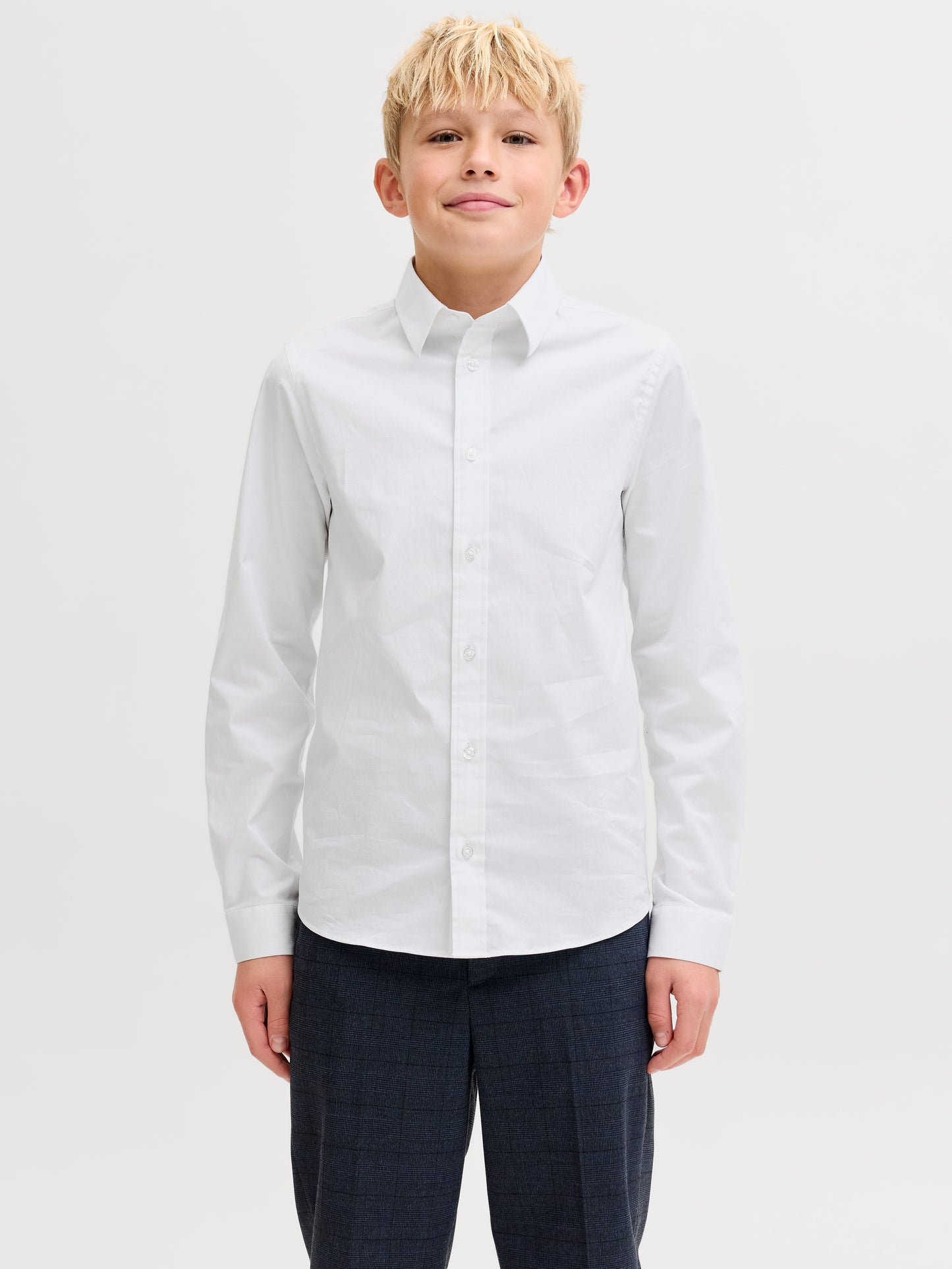 JJEAXEL STRETCH SHIRT LS NOOS JNR