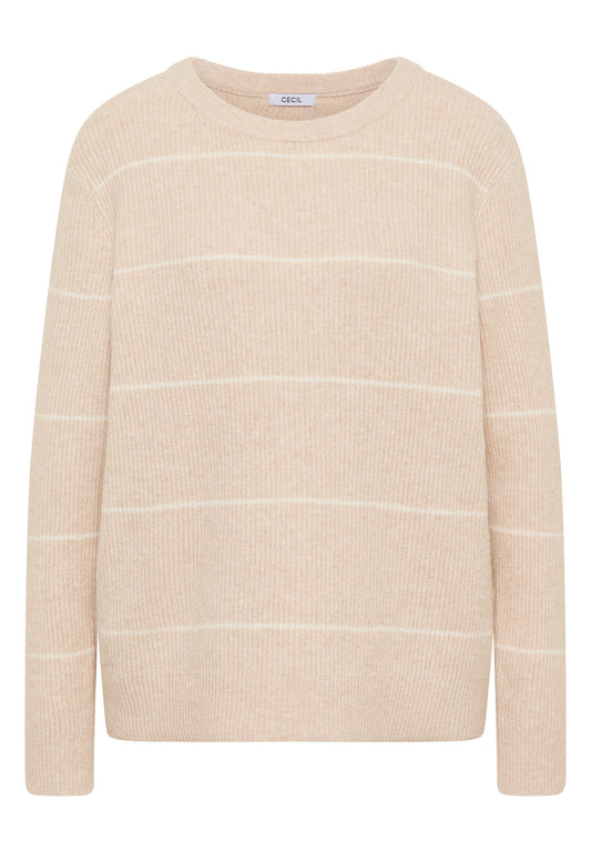 Gestreifter Strukturpullover
