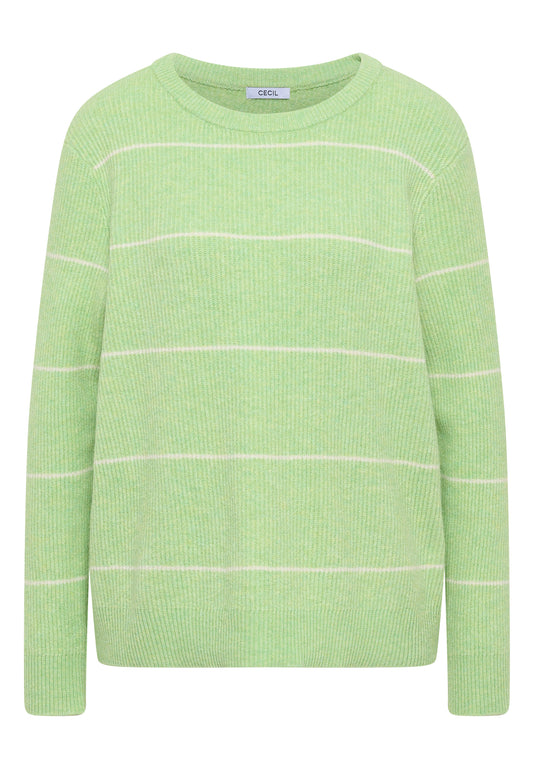 Gestreifter Strukturpullover