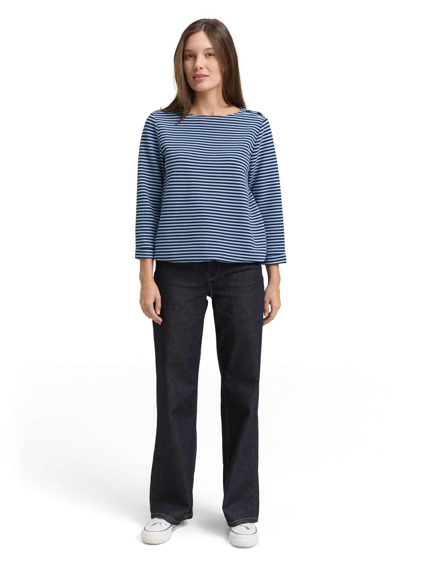 Langarmshirt mit Knopf-Details