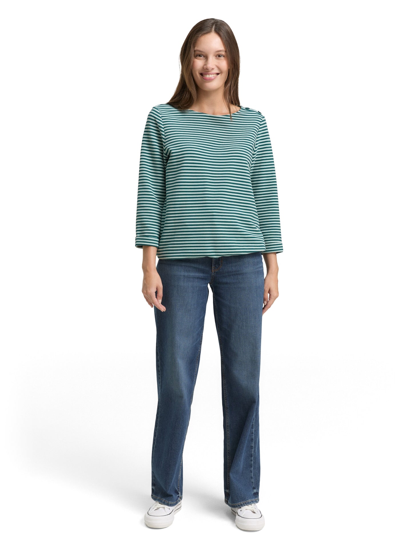 Langarmshirt mit Knopf-Details