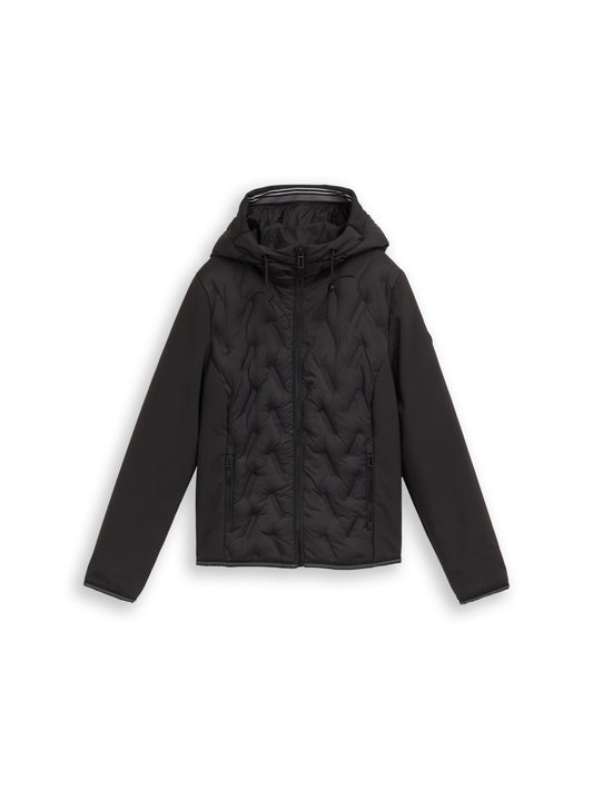 Hybrid Steppjacke mit Kapuze