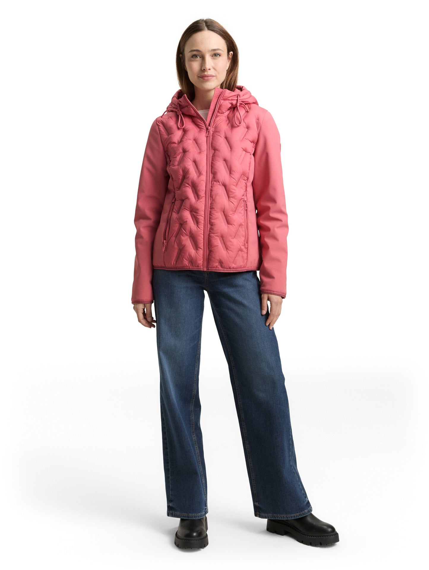 Hybrid Steppjacke mit Kapuze