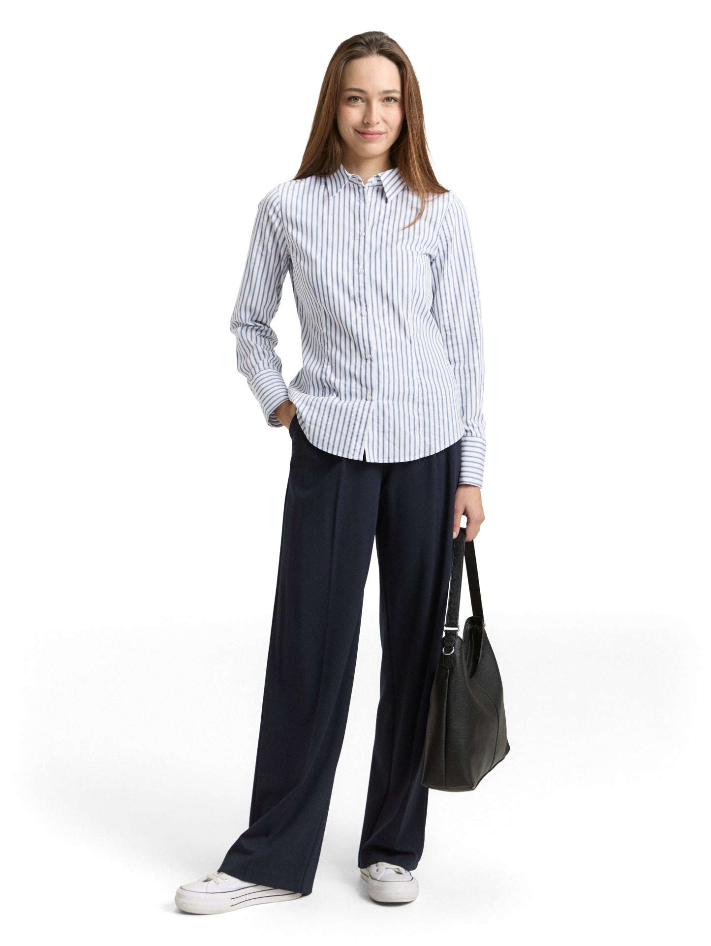 Fitted Popeline Hemdbluse