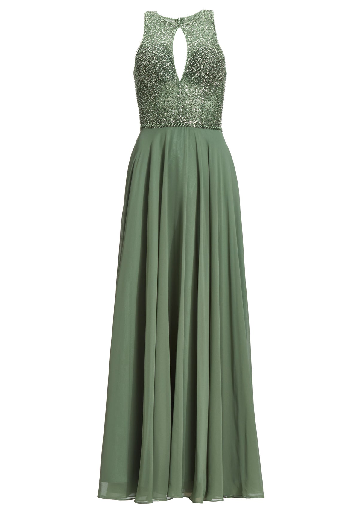 Abendkleid mit Stickerei und Cut-Out Detail