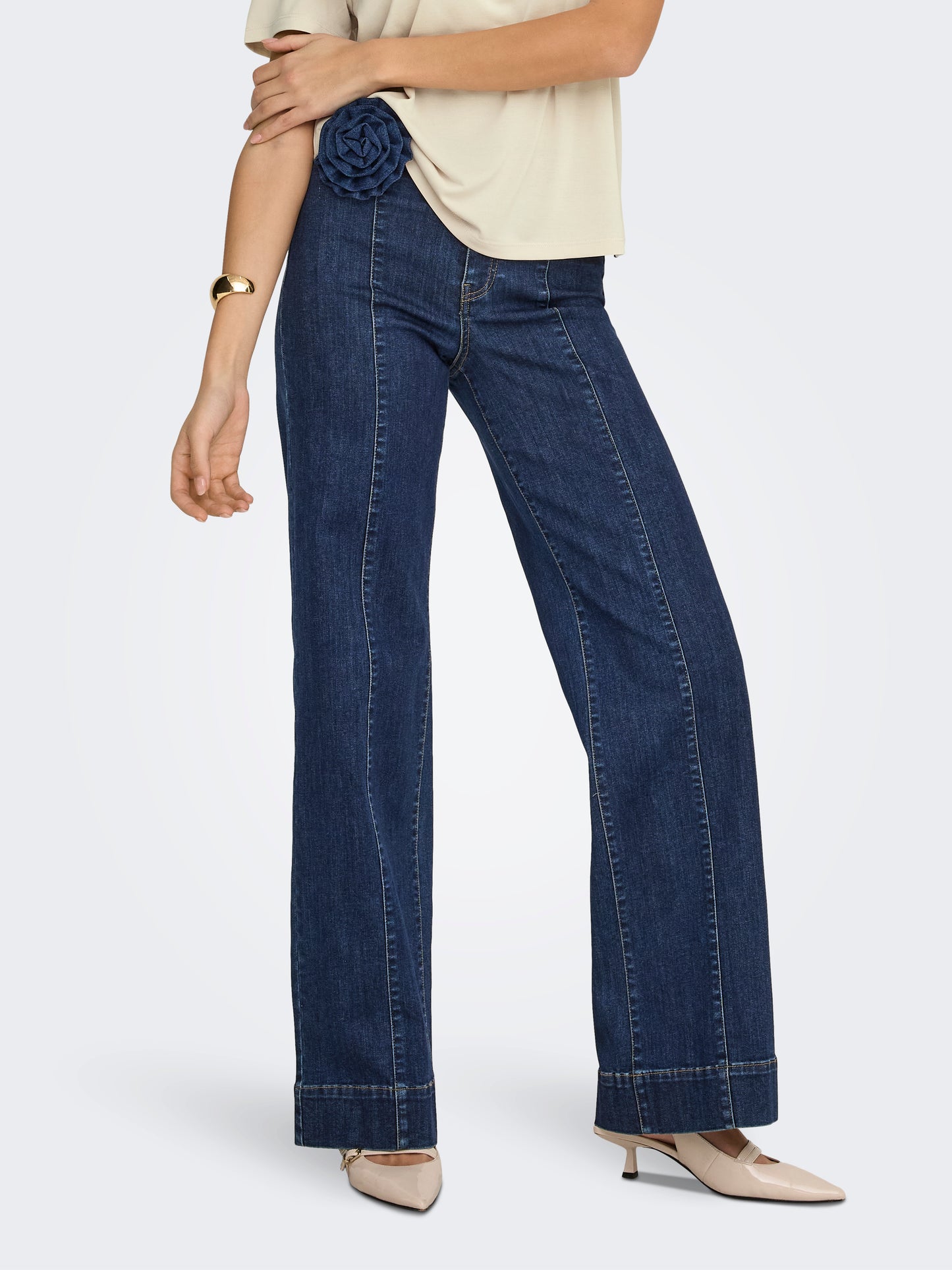 ONLMADISON HW WIDE ROSE BELT DNM GUA