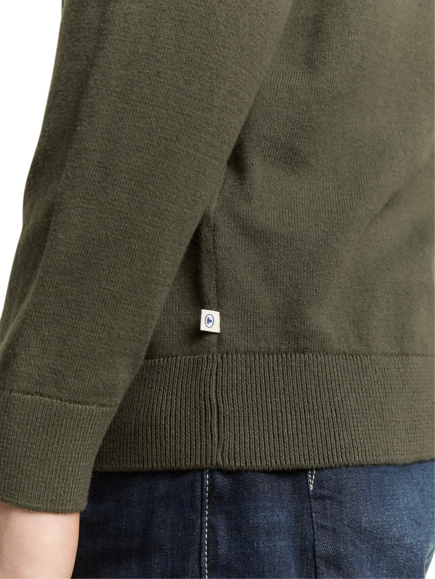 Basic Strickpullover aus Baumwolle