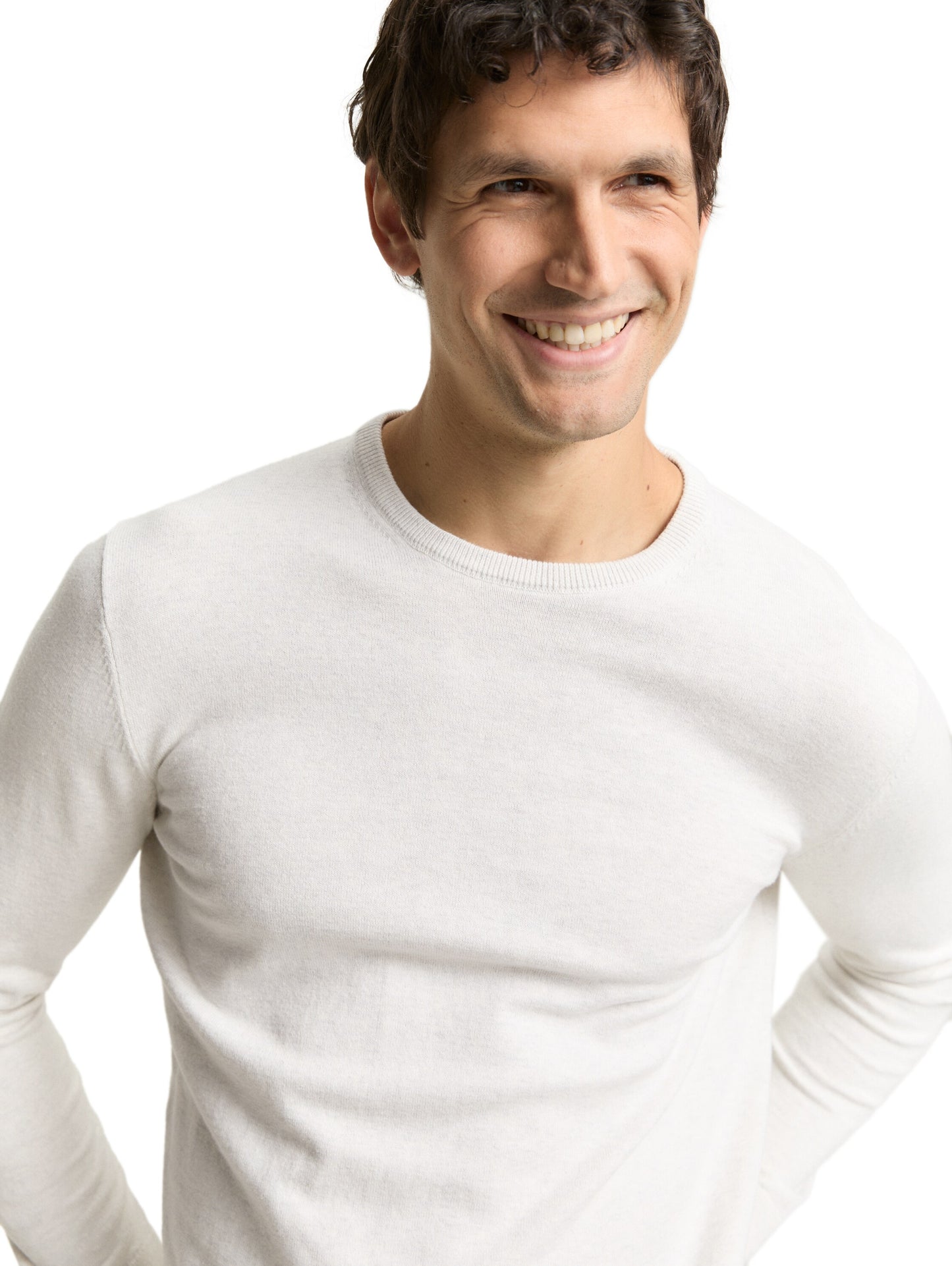 Basic Strickpullover aus Baumwolle