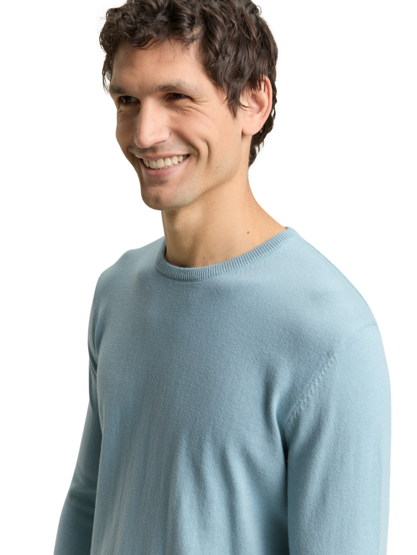 Basic Strickpullover aus Baumwolle