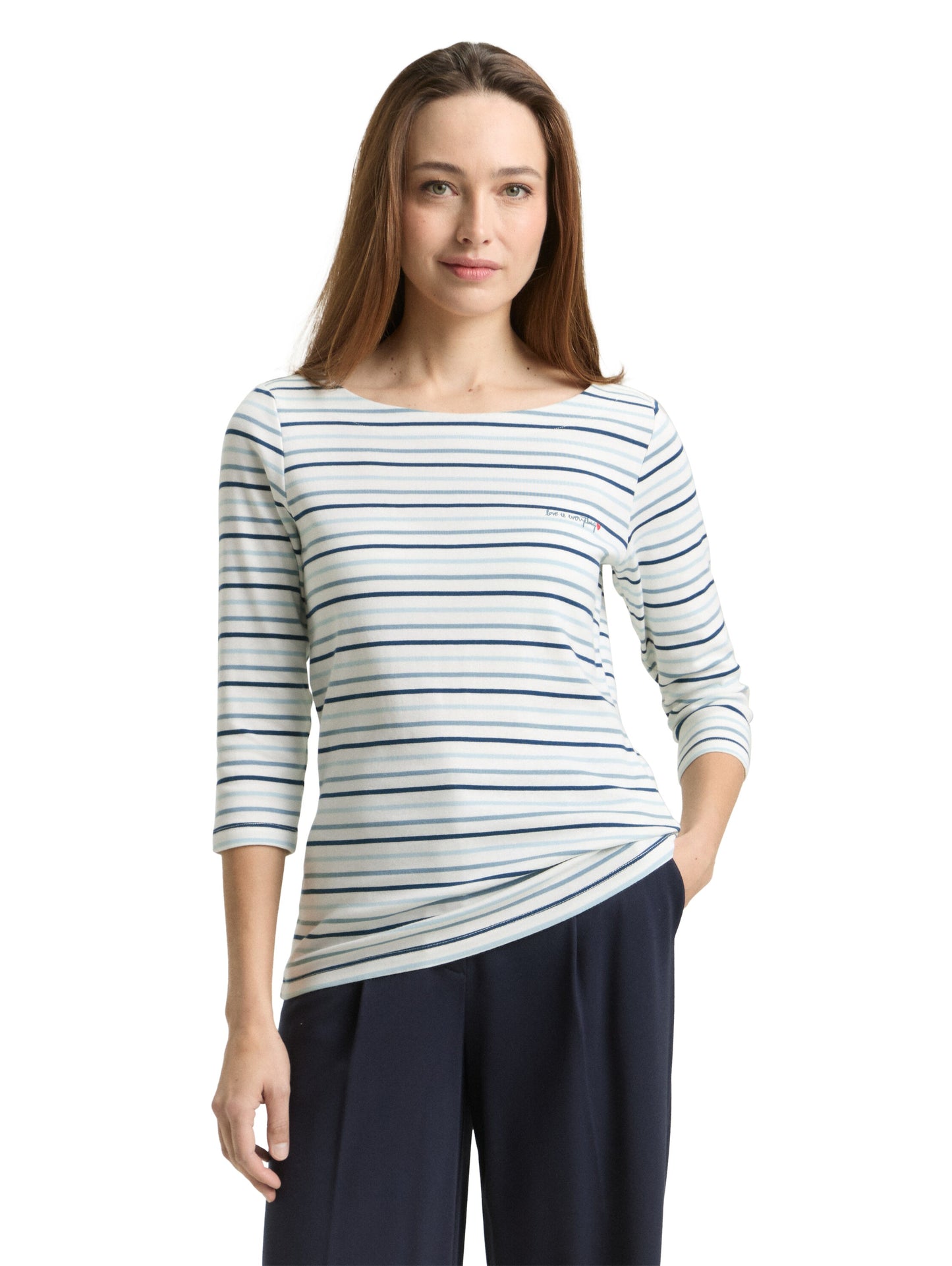 Langarmshirt mit Streifenmuster