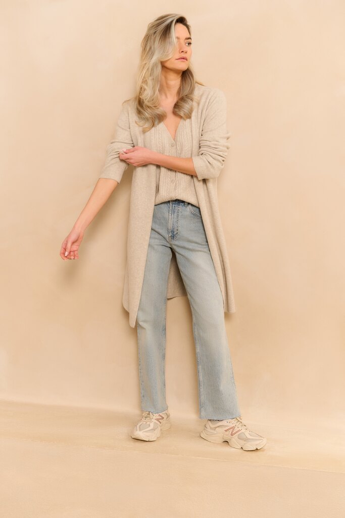 Cardigan mit Westenschicht, CLOUD GREY MELANGE