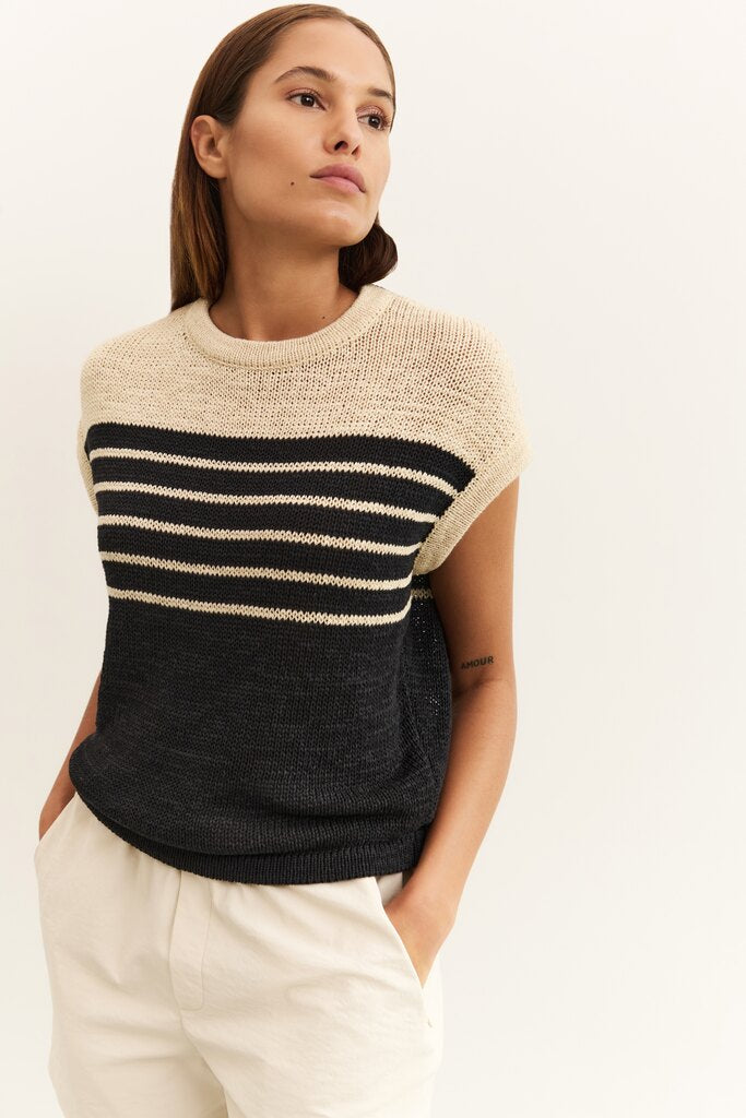 ?rmelloses Strickoberteil, SUMMER SAND DESSIN