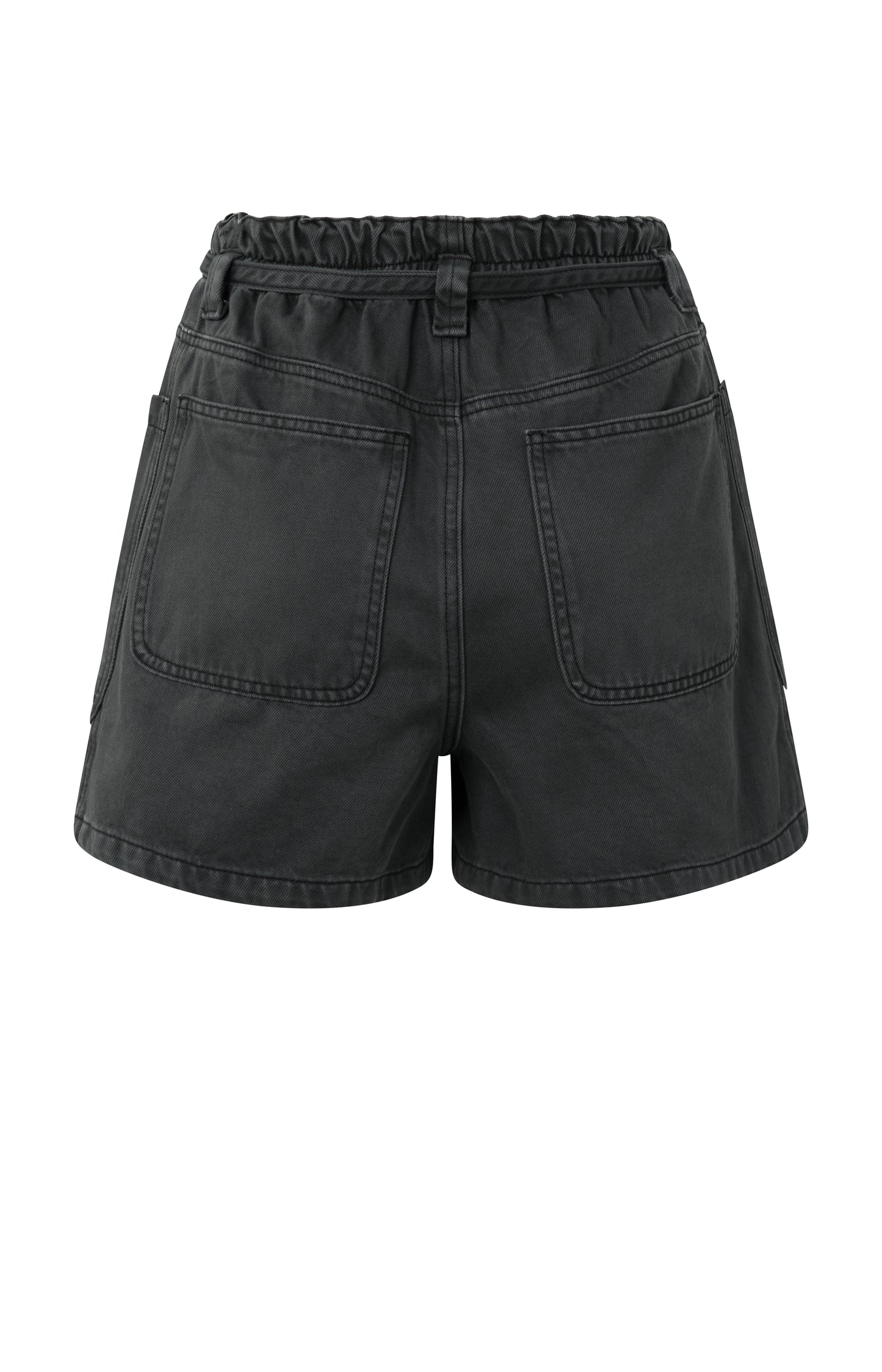St?ckgef?rbte Cargoshorts, WASHED BLACK