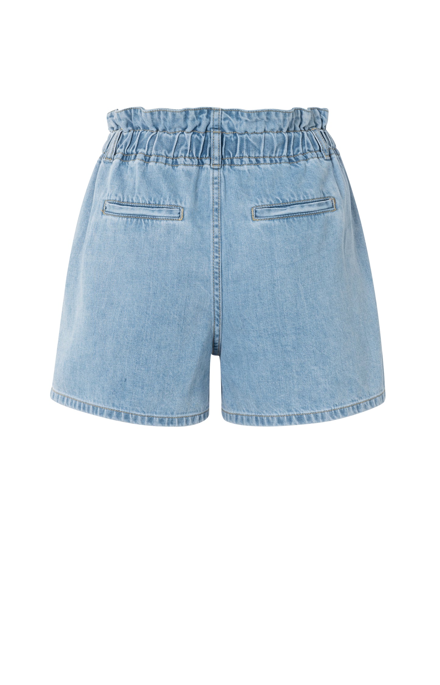 Denim-Shorts mit Kordelzug, BLUE DENIM
