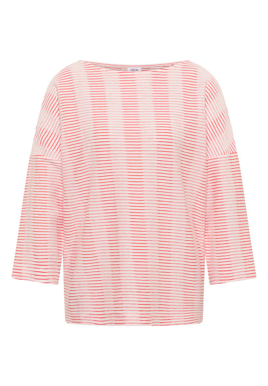 Gestreiftes Strukturshirt