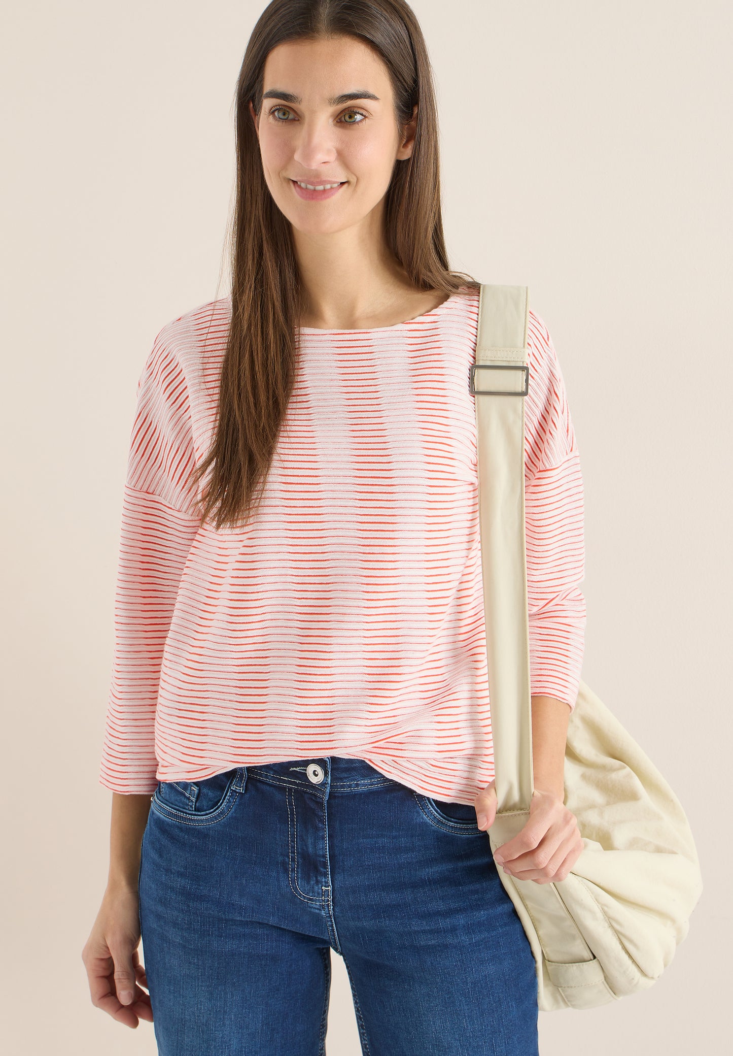 Gestreiftes Strukturshirt