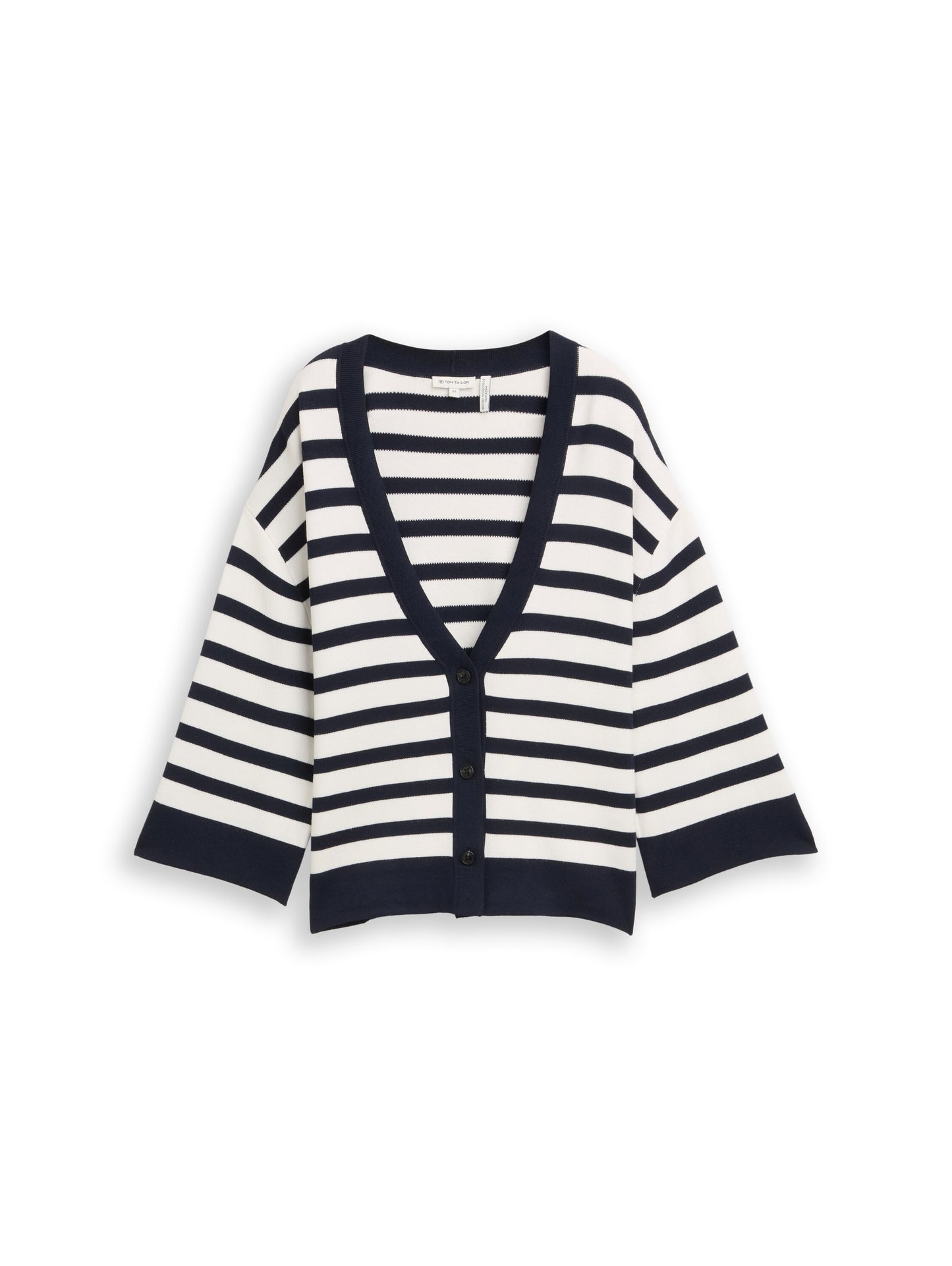 Loose Fit Cardigan mit Streifenmuster