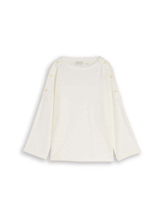 Langarmshirt mit Knopf-Details