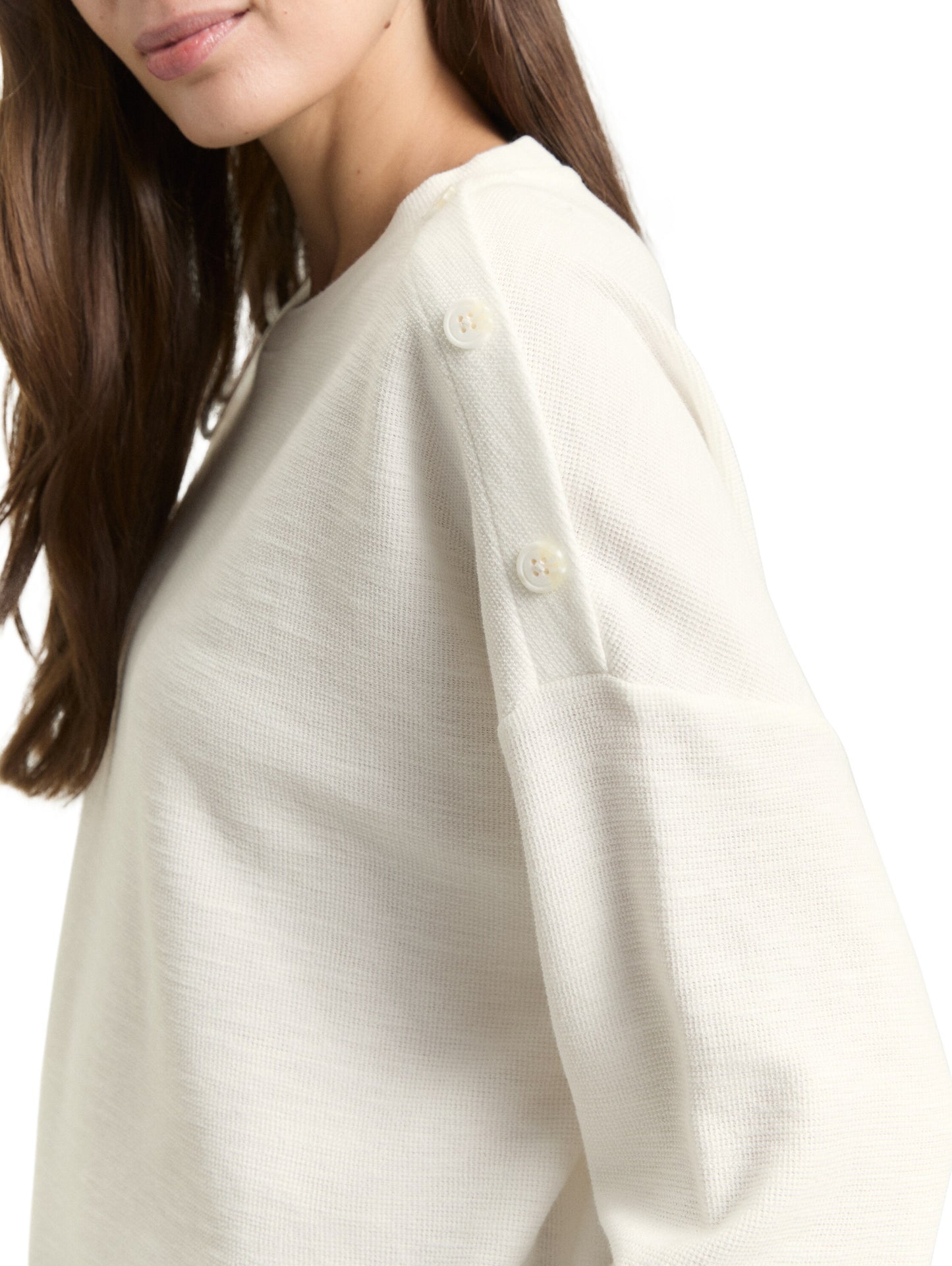 Langarmshirt mit Knopf-Details