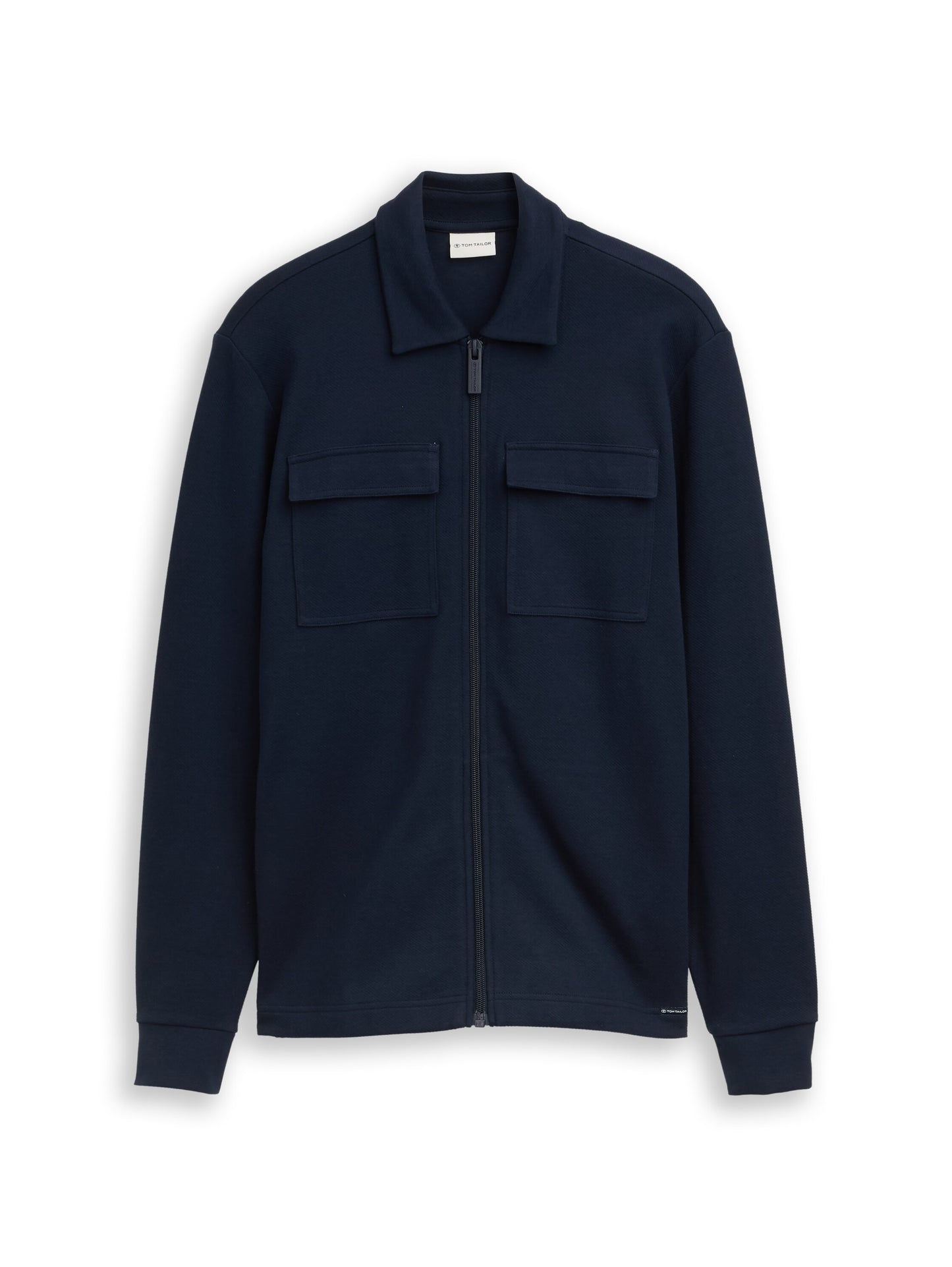 Sweatjacke mit Polokragen