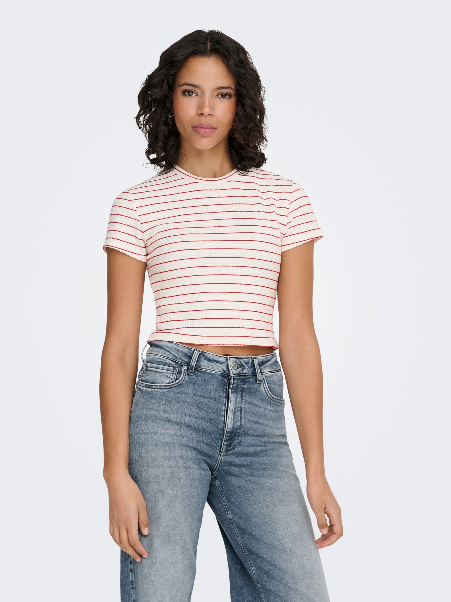 ONLANITS S/S O-NECK CROPPED TOP JRS