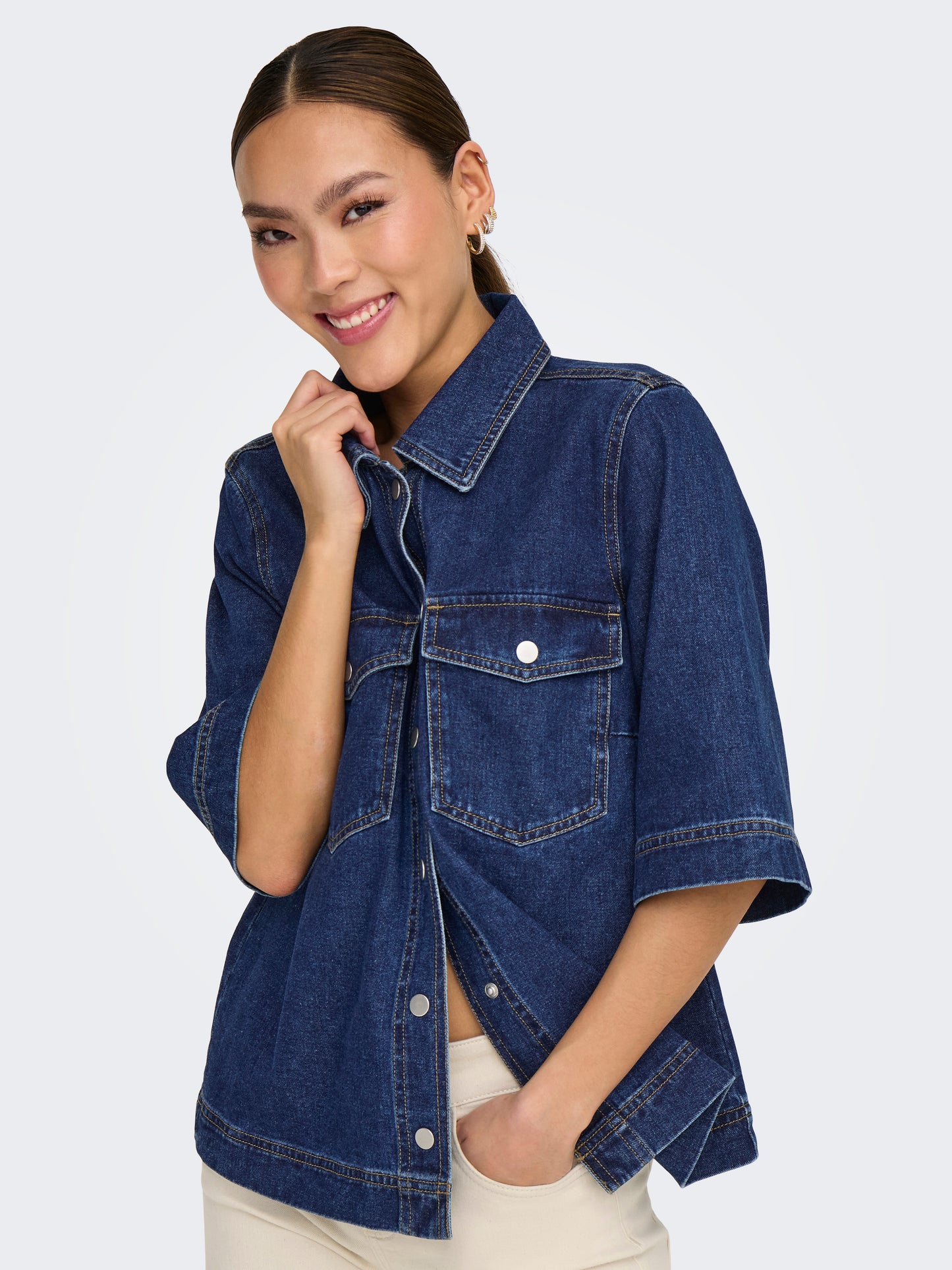 ONLBELLE S/S SHIRT DNM GUA NOOS