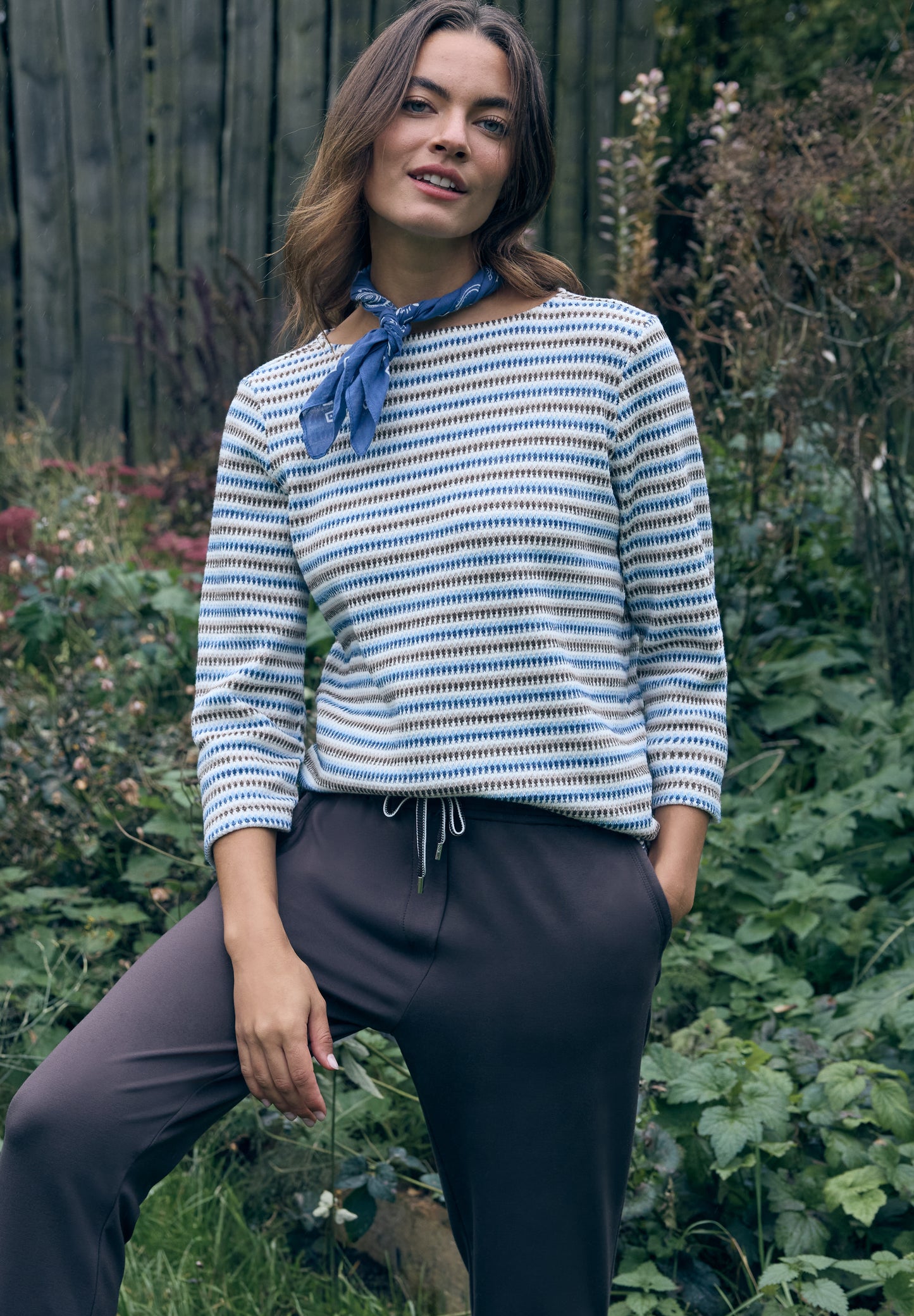 Gestreiftes Strukturshirt